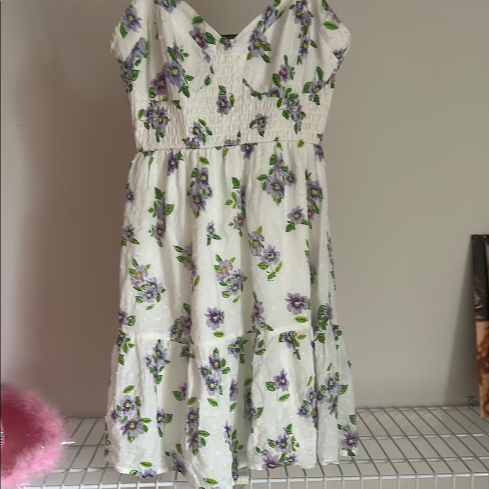 Wild Fable Green and Purple Sundress Sleeveless Mini